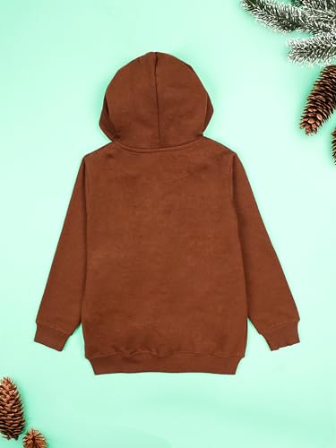 Image of Unisex Kids Solid Full Sleeve Zip Front Open Hooded Sweatshirt