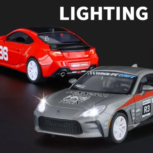 Image of Toyota GR86 Die Cast Metal Toy Car 1:32 Scale with Light & Sound, Pull Back Action, Openable Doors, Hood & Trunk, Collectible Sports Car Model for Kids & Adults