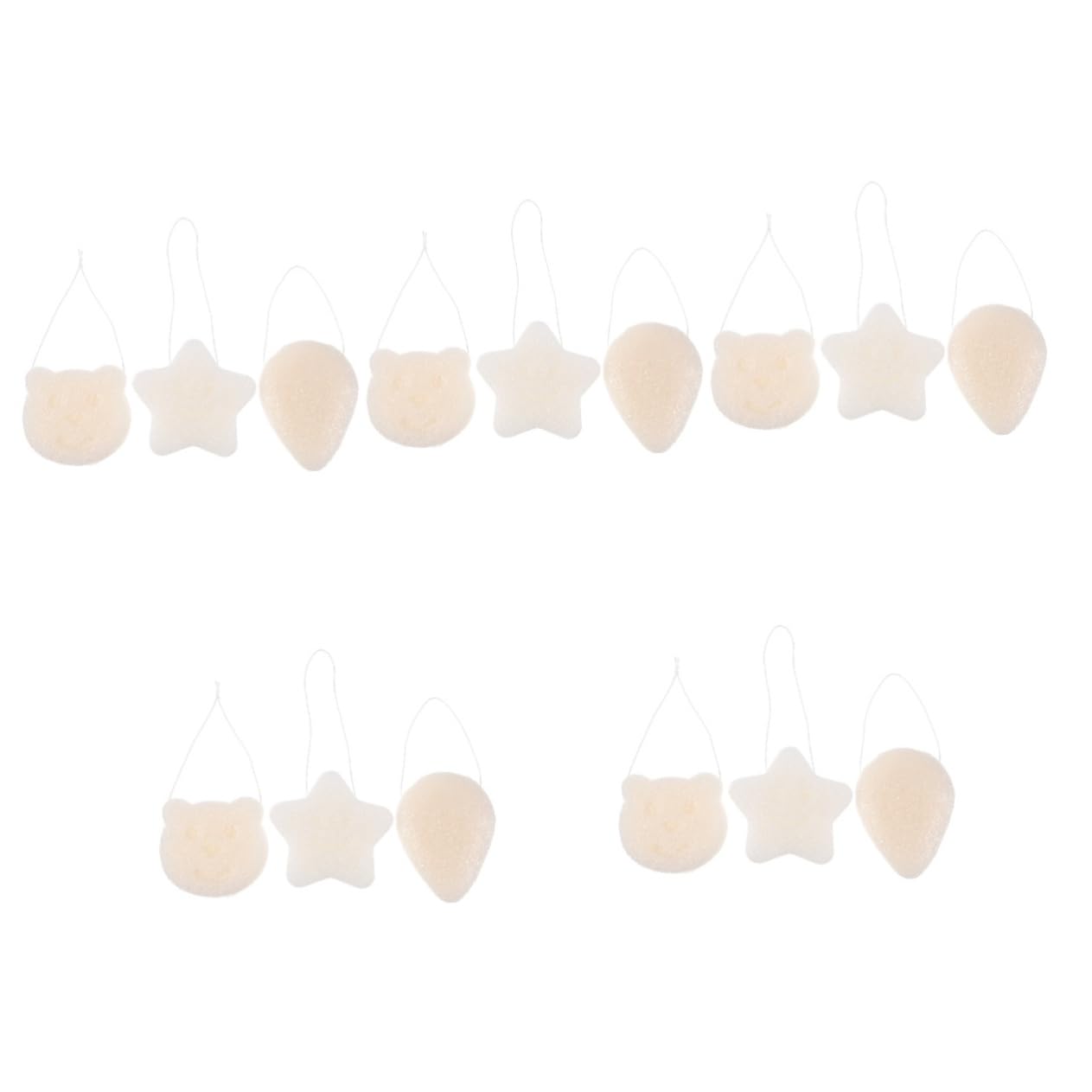 FRCOLOR 5 Sätze Reiniger Blase Geschirrspülen Puff Entferner Bathsponge Badezimmermatte Peelingschwamm Für Das Gesicht Reinigungsschwämme Für Das Gesicht Glucomannan-faser Weiß 3 Stück * 5