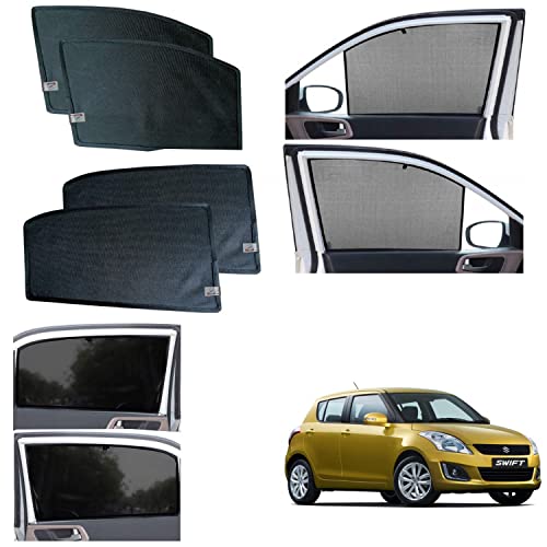 Image of WolkomHome car Fix Curtain Window Shades Half Curtains Sunshade for Swift 2013 to 2015