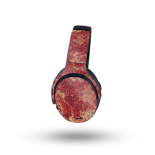 Image of MightySkins Glossy Glitter Skin Compatible with Skullcandy Crusher ANC 2 - Crimson Marble | Protective, Durable High-Gloss Glitter Finish | Easy to Apply