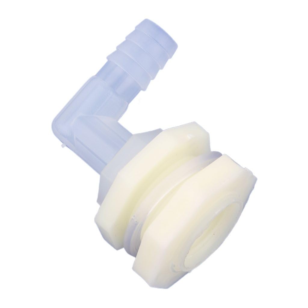 1 zestaw ABS 1/2 cala do 6,4 ~ 20 mm kolanko złącze zbiornika na wodę akwarium ogród wąż nawadniający rura przegubowa adapter 90 stopni (1l2-11,1 mm)