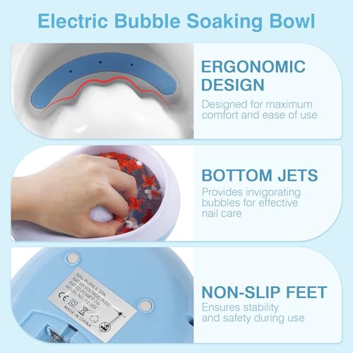 Bol de manucure électrique anti cuticules sèches avec massage spa des mains - 6