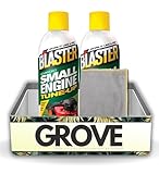 Blaster Small Engine Tune-Up Spray 11 oz Bundle with Microfiber Cloth - Restores Power, Smooths Performance, & Removes Deposits for ATVs, Lawn Mowers, Generators, & More - Fuel Stabilizer - (3 Items)