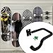 PciDinFo Skateboard Wall Hanger for Home Garage Metal with Sponge Pad Storage Holder