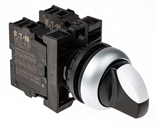 Bouton de sélection Eaton 216520 à 3 positions fixes et fixation avant 2 NO