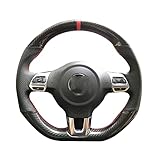 La funda del volante cosida a mano está hecha de cuero, antideslizante, transpirable, a prueba de golpes, higiénica, hermosa y duradera, con un diámetro de 38 cm o 15 pulgadas.