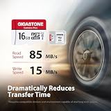 Gigastone Karta pamięci 16 GB, zestaw 2 kart, kamera seryjna, prędkość do 85 MB/s. idealna do kamery Full HD Gopro Drone, karty U1 C10 Micro SDHC z mini etui i adapterem SD.