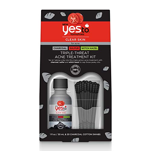 Yes To Tomatoes Clear Skin Triple-Threat Acne Treatment Kit for Acne Prone Skin, 1 Fluid Ounce