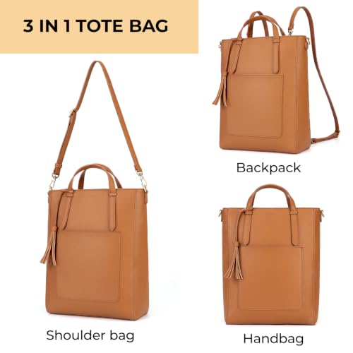 ECOSUSI Vegan Leather Convertible Bag