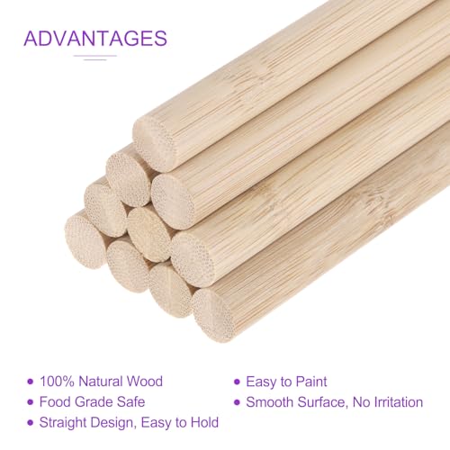 Bâtons d'artisanat en bois pour suspensions macramé et déco bohème - 5