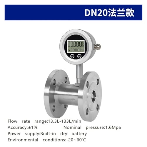 Débitmètre d'eau en acier inoxydable DN20 à bride pour mesure industrielle précise