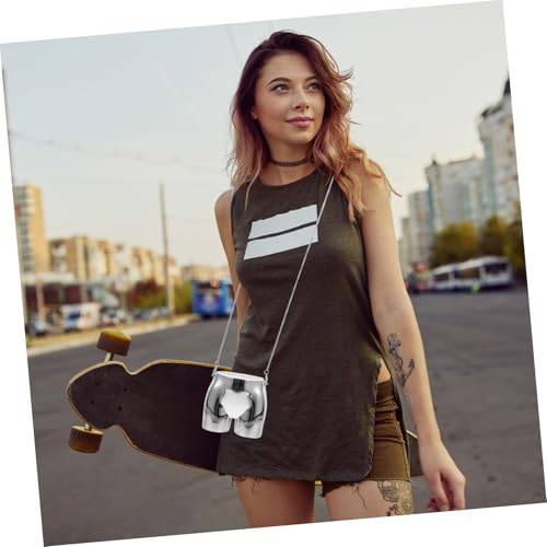 Silver Purse for Women - Funny Novelty Butt-Shaped Evening Cluth Handbag, Trendy Acrylic Shoulder Bag, Unique Crossbody Bag 4.7 x 4.3 x2.7 inch 5