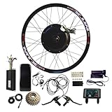 E-bike Conversion Kits, E-bike Rear Hub Kits 2000W52V Motor with 27.5'' Wheel, UKC1 Display, 45A Controller, PAS, Brake, 20X Whole Twist Throttle, Controller Box