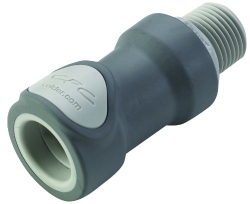 Colder NS6D10008 Polypropylene Tube Fitting, Coupler, Shutoff, In-Line, 3/8