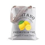 BLUPARK Italian Islands Tote Bag Positano Delicious Italian Lemons Fresh Shopping Bag Southern Italy...
