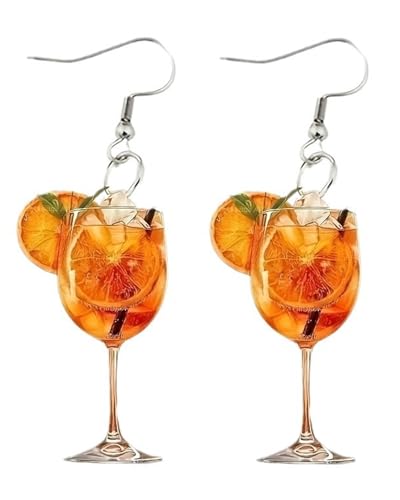Boucles d'oreilles Orange Mignon Fruits Femmes, Aperol Spritz, Boucles d'oreilles Fille