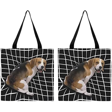 Beagle Shoulder Bags Canvas Bags Stylish Shopping Bags Cover