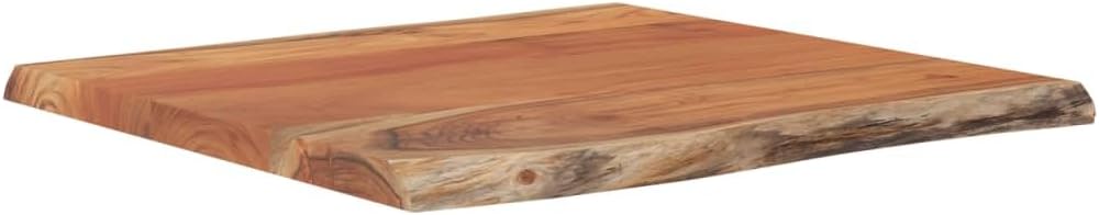 vidaXL Table Top, Replacement Board, Dining Table Top, Tabletop for Home Dining Room Furniture Side Table, Square Solid Wood Acacia Live Edge