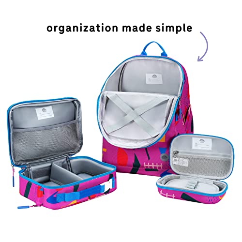 Uninni UNIBNDL-ABS Abstract Kids Backpack Set For Age 6+, Fits For Height 3'9 Inch Above Kids With Lightweight Insulated Lunch Bag And Cute Pencil Case thumb #4