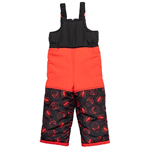 Marvel Spider-Man Little Boys Zip Up Winter Snow Bib Ski Pants Red 5-6 #TOP2