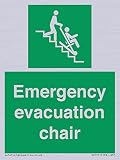 A7P Panneau de chaise d'évacuation d'urgence 75 x 100 mm