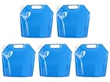 Anlising Faltbarer Wasserkanister, 5PCS Flexibler Wasserkanister 10L, Wasserbeutel Notfall,...