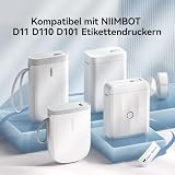 NIIMBOT Etykiety samoprzylepna taśma do etykiet do D110M / D110 / D11 / D11H (biała, 3 rolki 14 x 30)