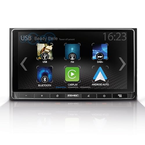 ZENEC Z-N538 – 2-Din Autoradio/Infotainer, Multimediasystem mit 17,1 cm / 6,75“ Touchscreen, DAB+, Mediencenter mit Wireless Android Auto/Apple CarPlay, für PKWs, Wohnmobile