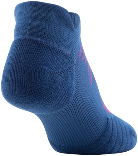 Under Armour Women's Play Up No Show Tab Socks, 3-Pairs , Deep Sea/Breaker Blue/Electro Pink , Medium #TOP3