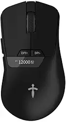 Mouse Sem Fio Gamer 12000dpi Sensor Pixart 3311 Polling Rate 2000hz Cor Branco Preto - Titorion (Preto)