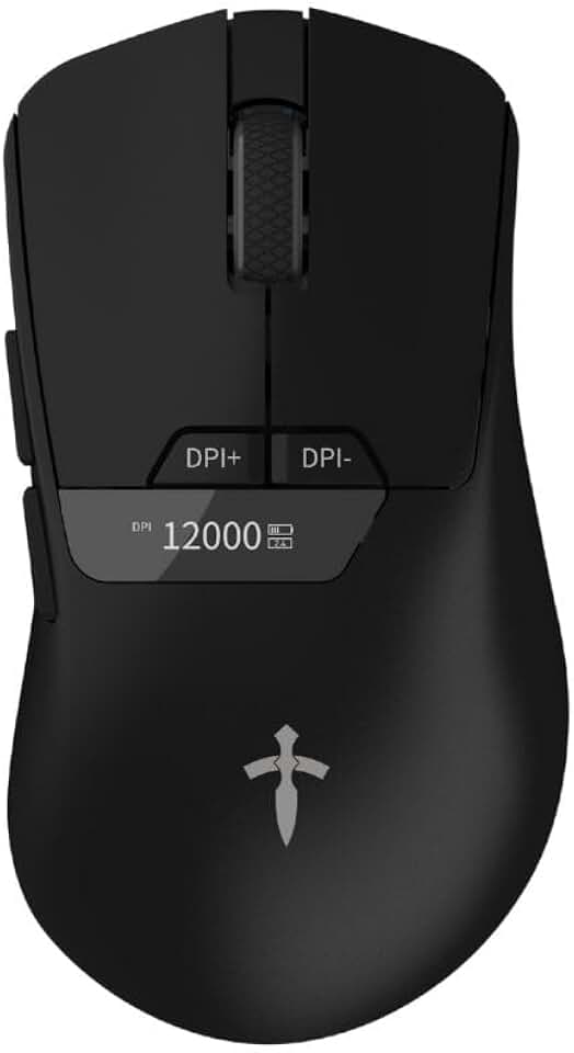 Titorion Mouse Sem Fio Gamer 12000dpi Sensor Pixart 3311 Polling Rate 2000hz Cor Preto