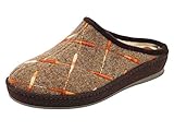  Schawos Filz Hausschuh für Damen, Qualitäts-Pantoffel, Made in Germany, mit anatomisch geformtem Fußbett und aktiver Fersendämpfung, Modell SP (38 EU, Braun (12W), Numeric_38)