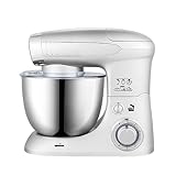 ★ [MEZCLADORA DE COCINA MULTIUSOS] Esta batidora de pie está equipada con con 3 accesorios múltiples diferentes para todas sus necesidades de preparación de alimentos. Incluye batidor plano, gancho para masa y látigo de alambre. Está perfectamente diseñado para que puedas mezclar todo tipo de alimentos, incluyendo crema, batir, mezclar, amasar, batir.