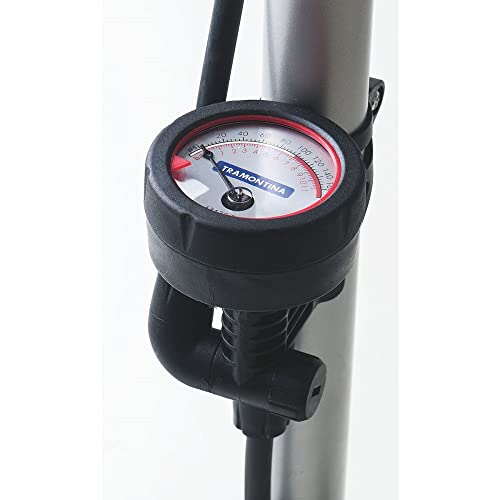 Bomba De Ar Manual, Pressao Maxima 160 Psi/11 Bar, Corpo Em Aco Pintado, Mangueira 600 Mm Tramontina