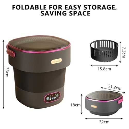 Mini Waschmaschine, 15L Tragbare Mini-Waschmaschine, Reisewaschmaschine, Faltbare Wasch maschine, Camping Waschmaschine Kleiner Kleidung Wasch-maschine für Zuhause, Wohnungen, Wohnheime