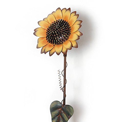Y&K Decor 39-Inch Metal Sunflower Garden Stake Decorative Lawn Stakes Sunflower Outdoor Yard Art Decor #TOP1