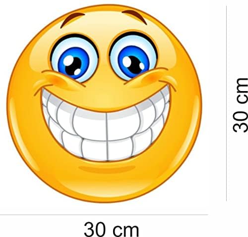 Wall-art-design Smiley Aufkleber, 200 Mm – Selbstklebend, Wetterfest Für Auto & Mehr