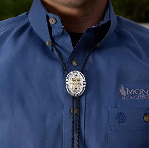 Montana Silversmiths Western Lifestyle Bolo Tie (New Traditions Triple Cross) #TOP1