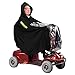 Price comparison product image NNKJ Waterproof Rain Poncho for Mobility Scooter, Large Wind Proof Scooter cape Raincoat Reusable Made by Black Clear PVC Full Protection from Rain