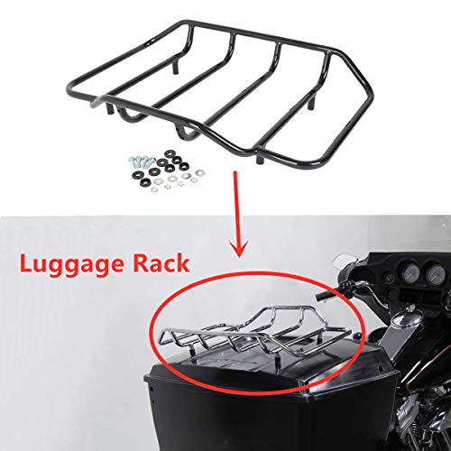 TCT-MT Luggage Rack King Chopped Razor Tour Pack Top Rack for Harley Road King Electra Glide 1984-2021 Harley Touring King, Chopped and Razor-Pak Tour Pack Carrier Lids (Replace: 53665-87)