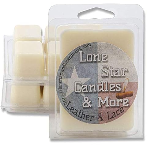 Leather & Lace, Lone Star Candles & More's Premium Hand Poured Wax Melts, Authentic Aroma of Genuine Leather Mixed with Creamy Vanilla, 18 Strongly Scented Wax Cubes, USA Made in Texas, 3-Pack Cover