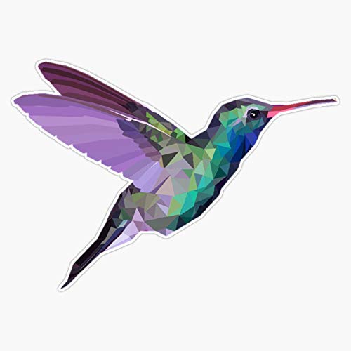 Low Poly Humming Bird Vinyl Waterproof Sticker Decal Car Laptop Wall Window Bumper Sticker 5" #TOP26