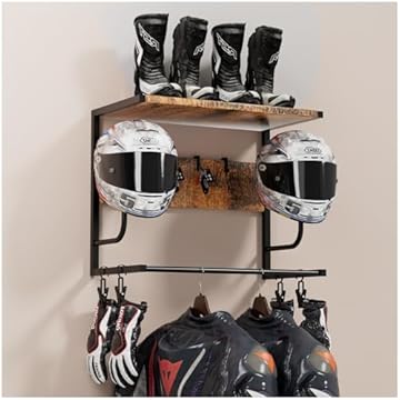 motorcycle helmet rack wall mount