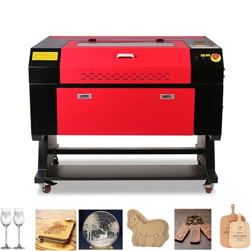 60W CO2 Laser Engraver, 28"x20" Laser Cutter Machine with 2-Way Pass Air Assist, Compatible with LightBurn, AutoCAD, Windows, Mac OS, Linux, for Wood Acrylic Fabric More (60W With bracket)