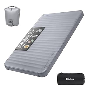 KingCamp Self Inflating Sleeping Pad for Camping Ultra Thick Double Single Foam Mattress High R Value Camping Air Pad Mat, Multi Colors & Sizes