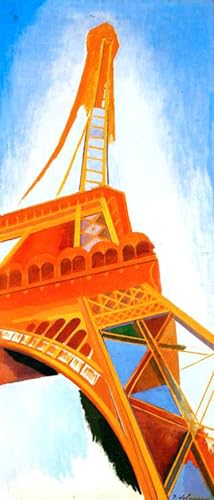 Affiche de Robert Delaunay La Tour Eiffel, tableau mural abstrait peinture sur toile 50x110cm
