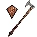 Produktbild Shadow Cutlery Vikings - Axt von Ragnar Lothbrok - Deluxe Edition, Wikingeraxt aus Edelstahl mit Tafel, 65,4 cm, Vikings: Valhalla, Wikinger-Streitaxt als Geschenk, Sammlerstück, Kostümzubehör