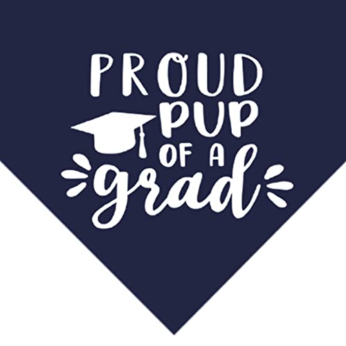 Jotfa Dog Graduation Bandana, Graduation Dog Bandana Graduation Gift For Small Medium Large Dogs Pets (Navy Blue, Proud Pup Of A Grad) #TOP2