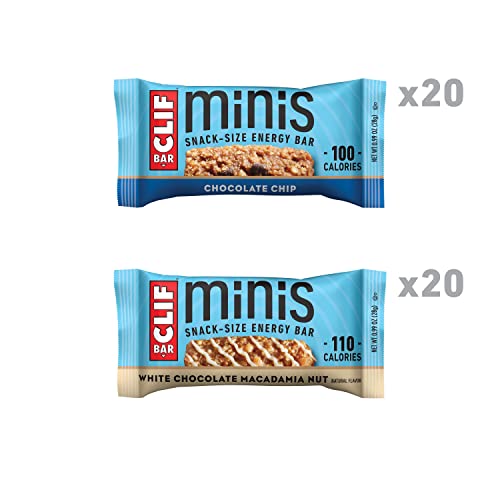 Clif Bars - Mini Energy Bars - Chocolate Chip - 20 Count + Clif Bars - Mini Energy Bars - White Chocolate Macadamia Nut - 20 Count #TOP1